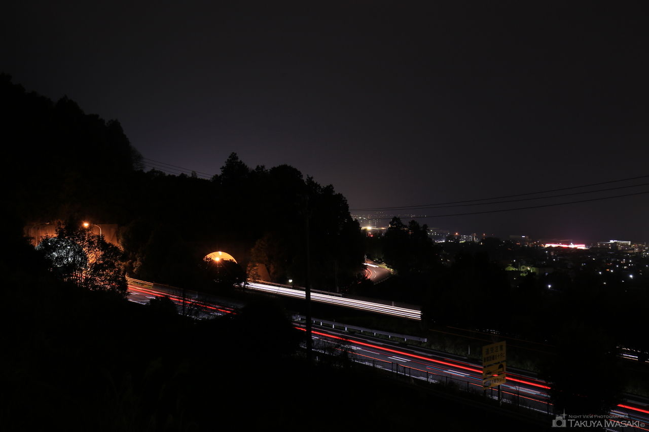 権現トンネル手前の夜景スポット写真（3）