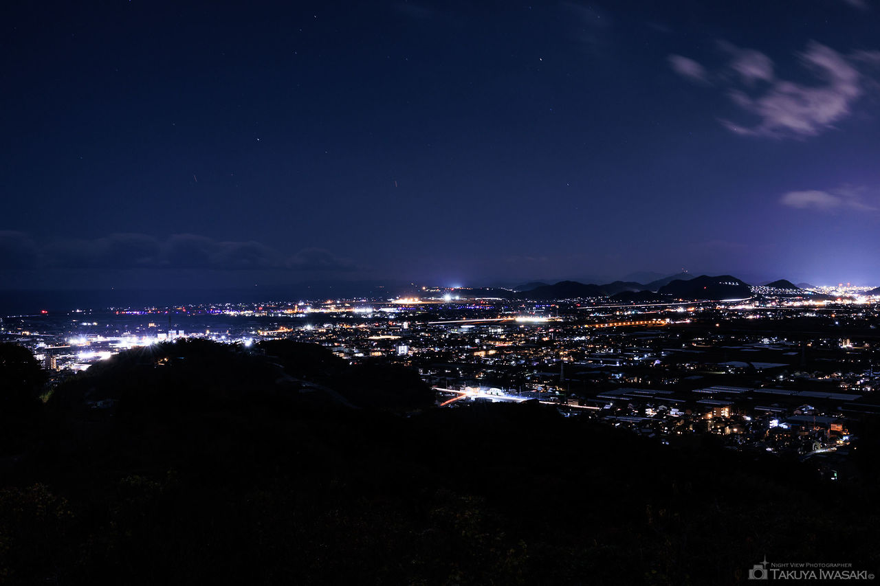 龍河洞スカイラインの夜景スポット写真（1）