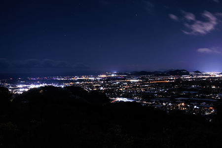 龍河洞スカイラインの夜景スポット写真（1）class=