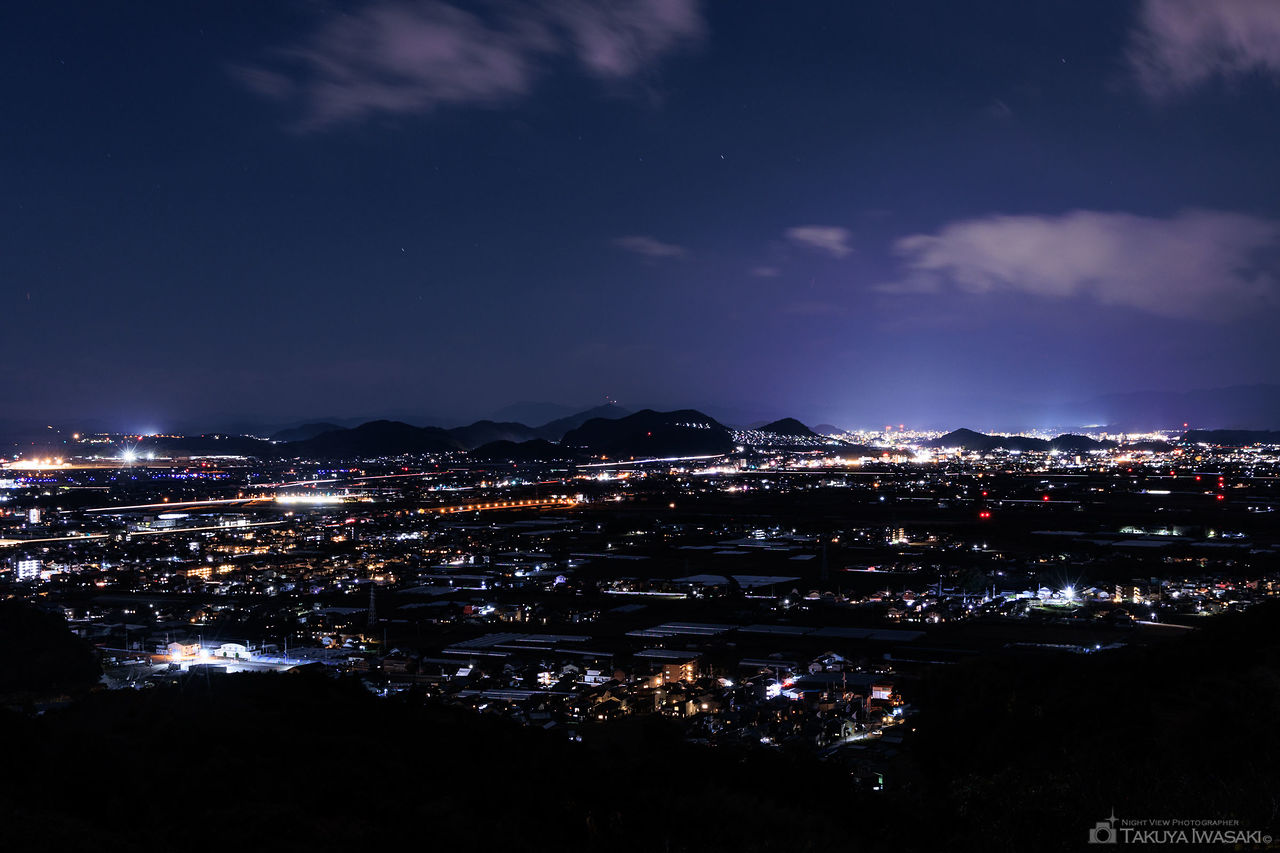 龍河洞スカイラインの夜景スポット写真（2）