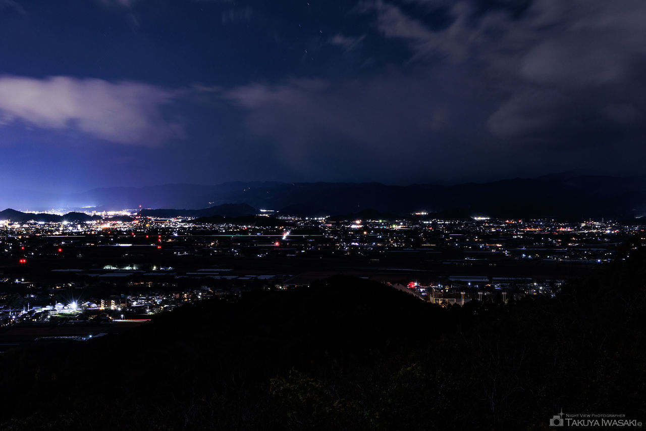 龍河洞スカイラインの夜景スポット写真（3）