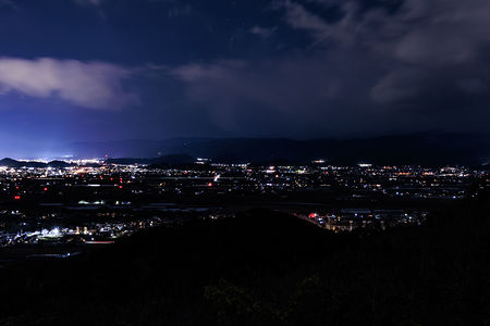 龍河洞スカイラインの夜景スポット写真（3）class=