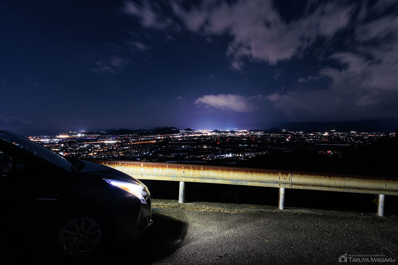 龍河洞スカイラインの夜景スポット写真（5）