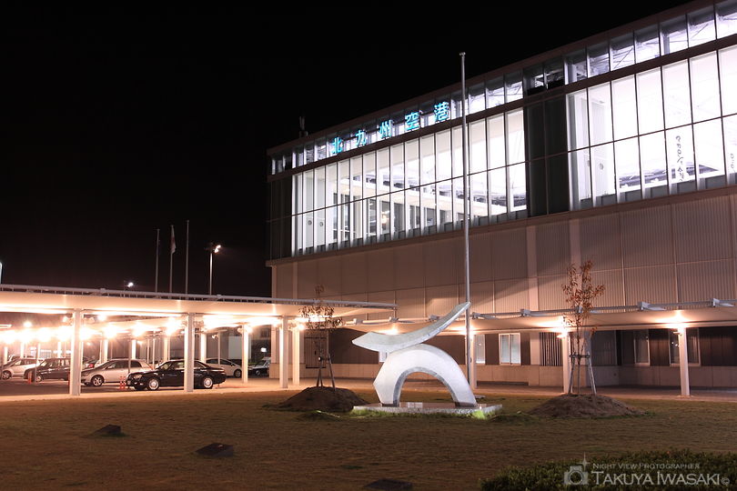 北九州空港 展望デッキの夜景スポット写真（5）