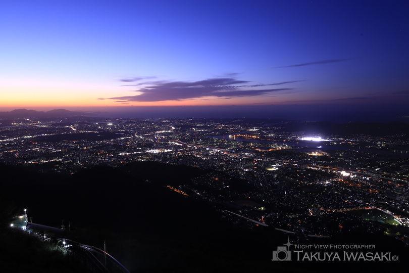 皿倉山の夜景スポット写真（1）