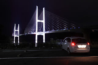 女神大橋 駐車場の夜景スポット写真（2）class=