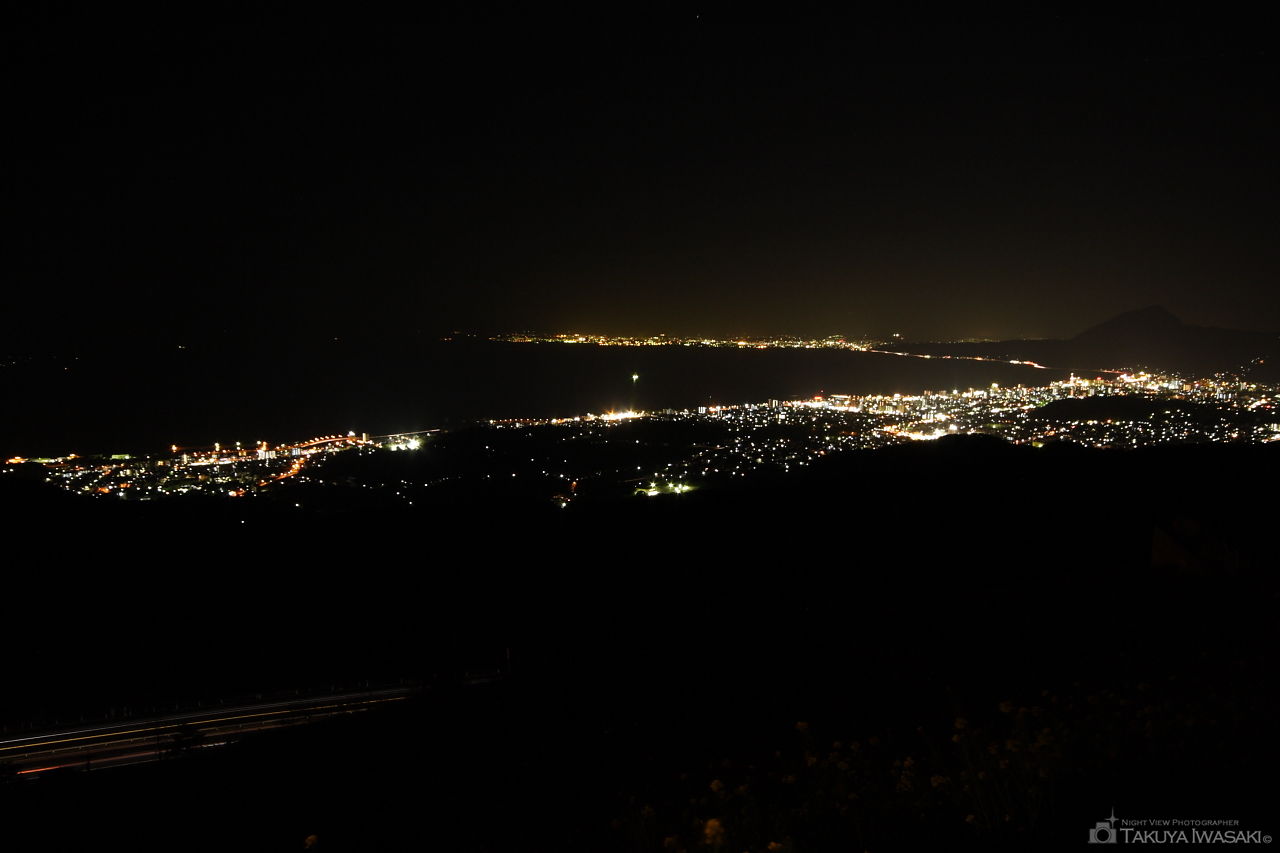 十文字原展望台の夜景スポット写真（2）