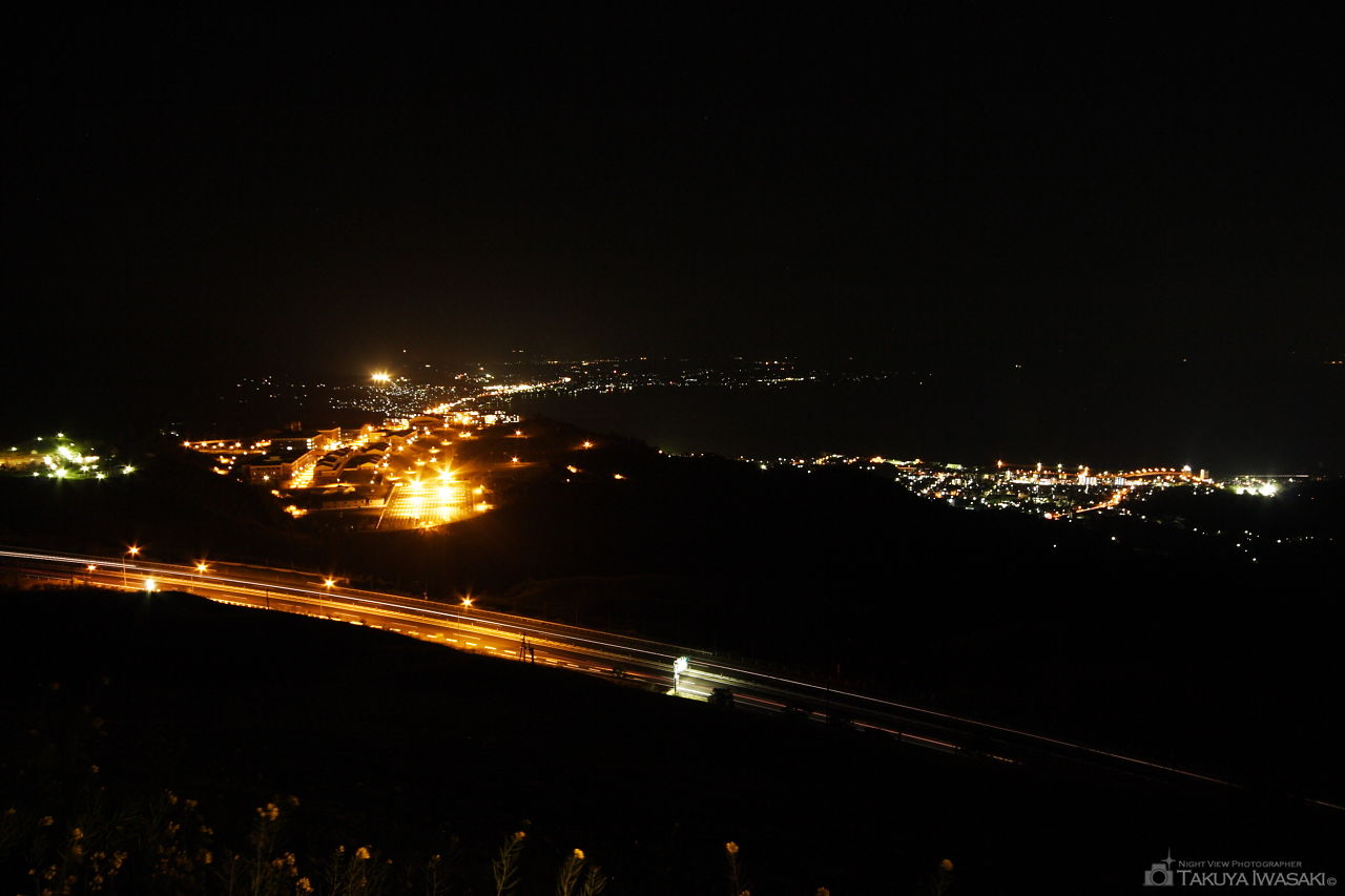 十文字原展望台の夜景スポット写真（3）