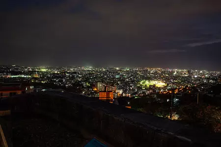 首里城 西のアザナの夜景