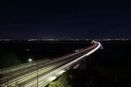 佐原PA（上り）（東関東自動車道）の夜景