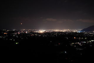 山梨市・笛吹市方面の夜景