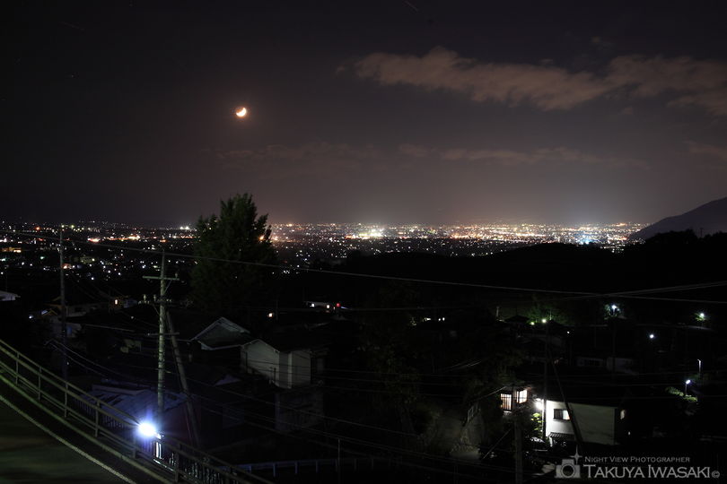 勝沼ぶどう郷・甚六桜公園の夜景スポット写真（1）