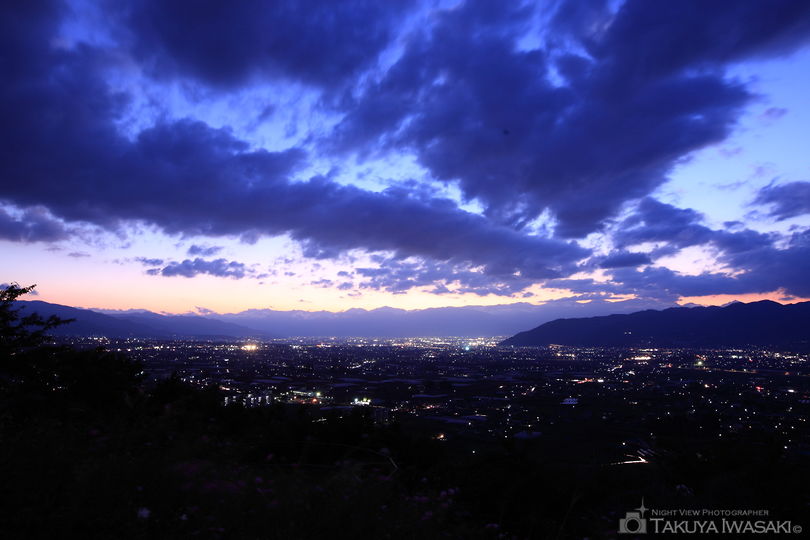 ぶどうの丘の夜景スポット写真（1）