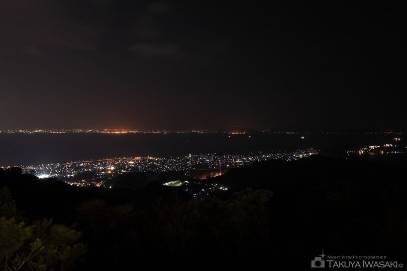 三ヶ根山スカイライン 第一見晴台の夜景スポット写真（1）