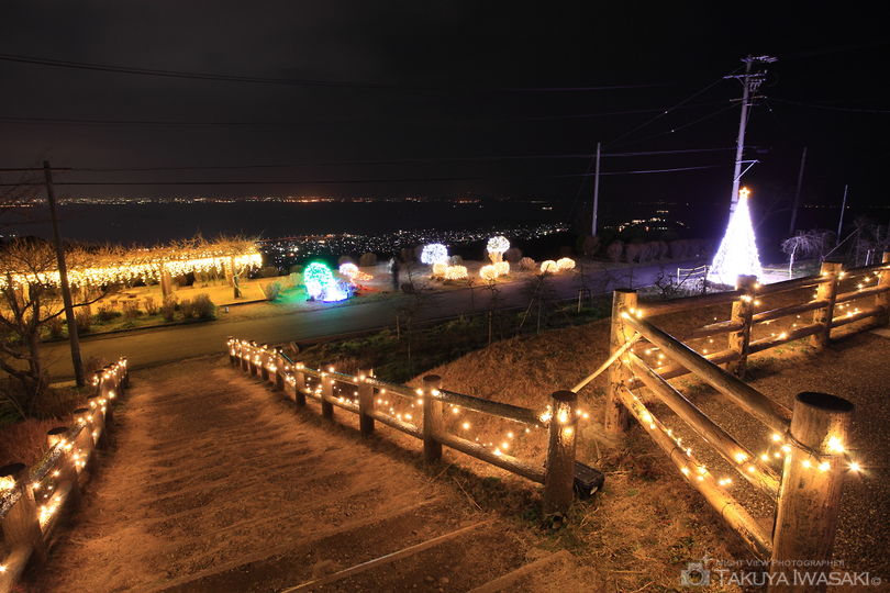 三ヶ根山スカイライン 第一見晴台の夜景スポット写真（2）