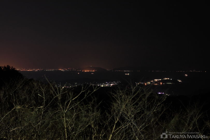 三ヶ根山スカイライン 第二見晴台の夜景スポット写真（1）