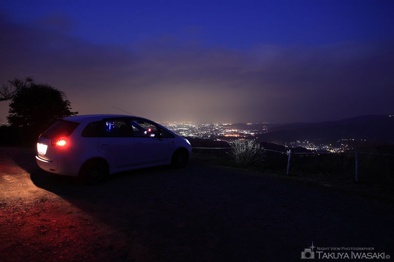 三ヶ根山スカイライン 岡崎側の夜景スポット写真（2）