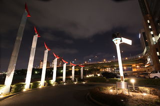 泉大津旧港先端緑地の夜景スポット写真（3）class=