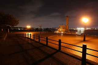 泉大津旧港先端緑地の夜景スポット写真（5）class=