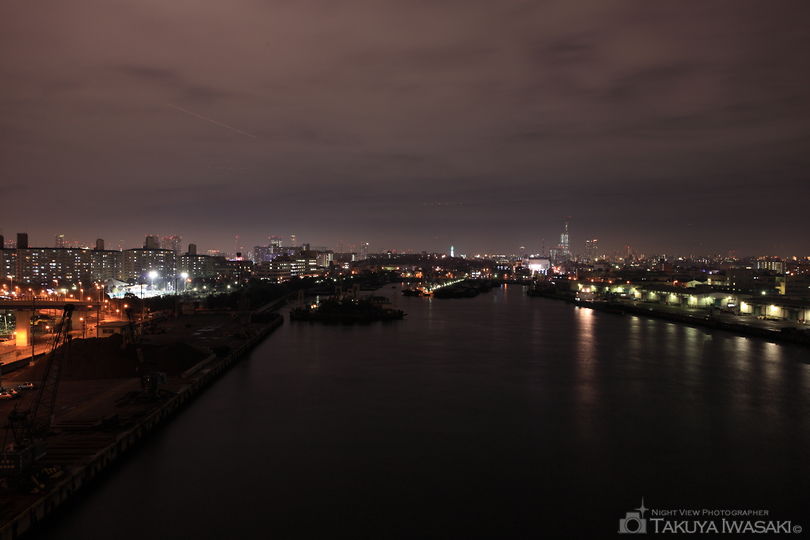 千歳橋の夜景スポット写真（1）