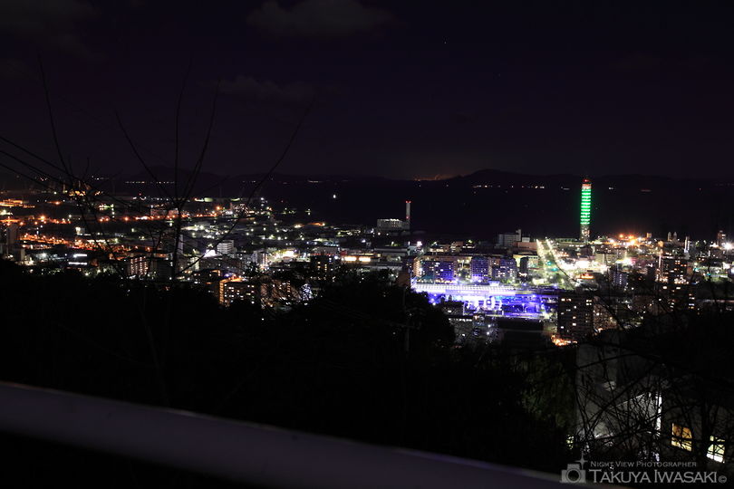 青ノ山 車道沿いの夜景スポット写真（2）