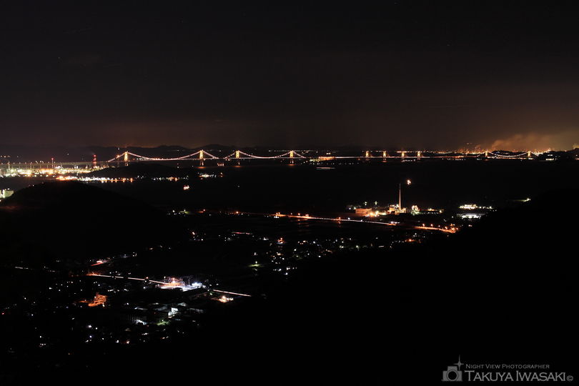 白峰展望台の夜景スポット写真（1）