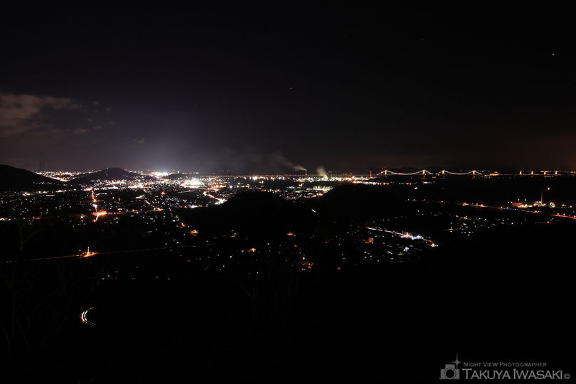 白峰展望台の夜景スポット写真（2）
