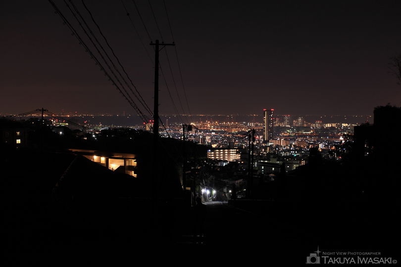 新神戸変電所前の夜景スポット写真（1）