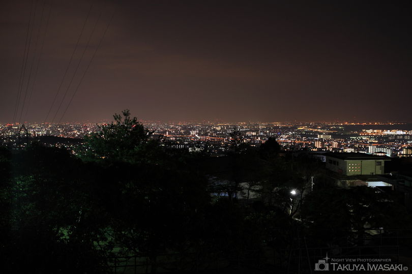 前山公園の夜景スポット写真（1）
