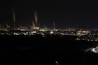 赤穂御崎灯台前の夜景