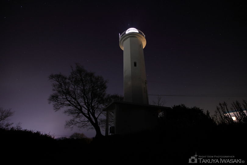 赤穂御崎灯台前の夜景スポット写真（4）