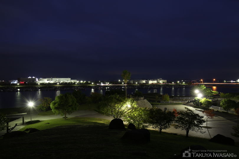 網干なぎさ公園の夜景スポット写真（2）