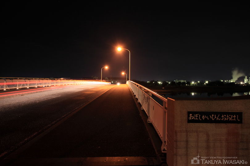 網干海浜大橋の夜景スポット写真（3）
