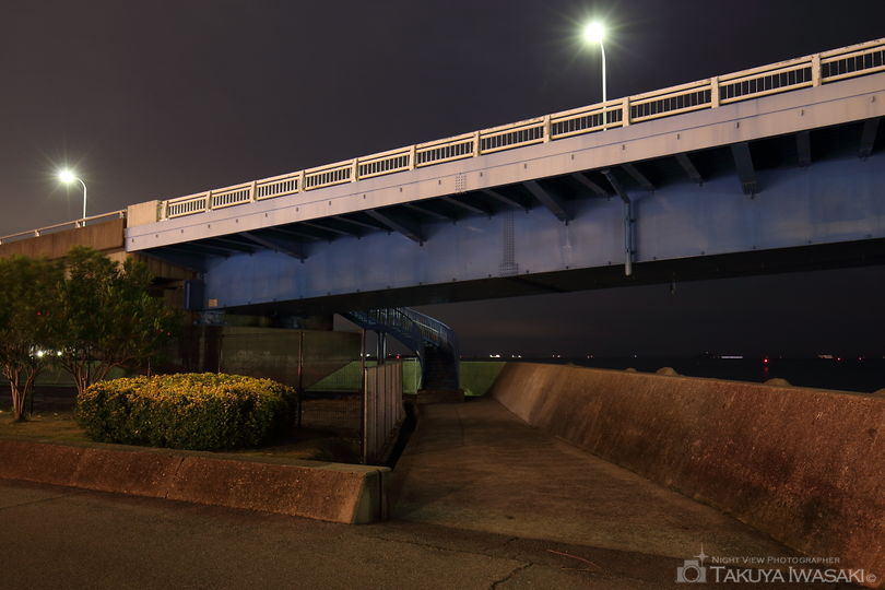 網干臨海大橋の夜景スポット写真（4）