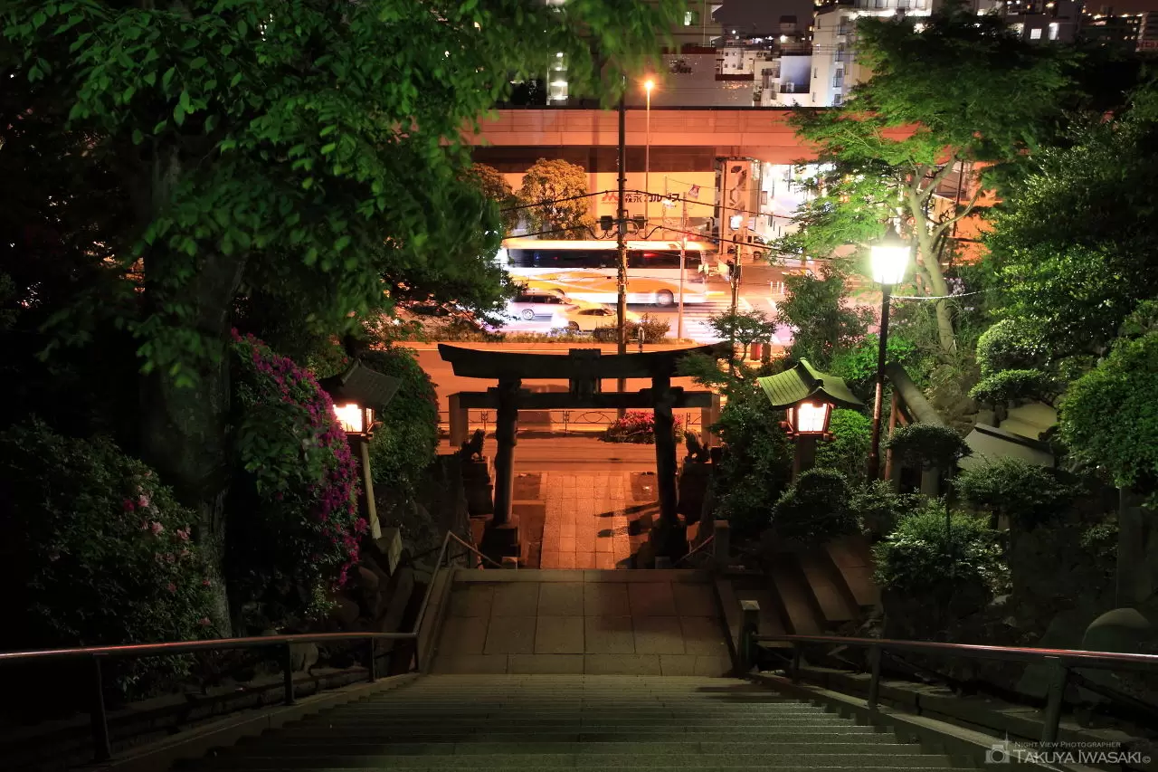 品川神社の夜景（東京都品川区）
