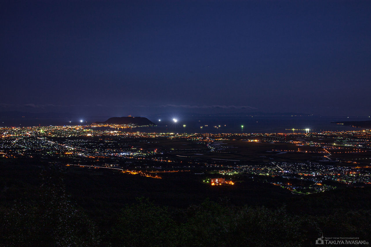 城岱牧場展望台駐車場の夜景スポット写真（2）