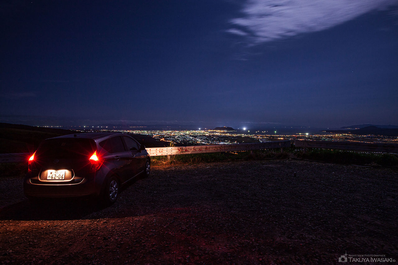 城岱牧場展望台駐車場の夜景スポット写真（5）