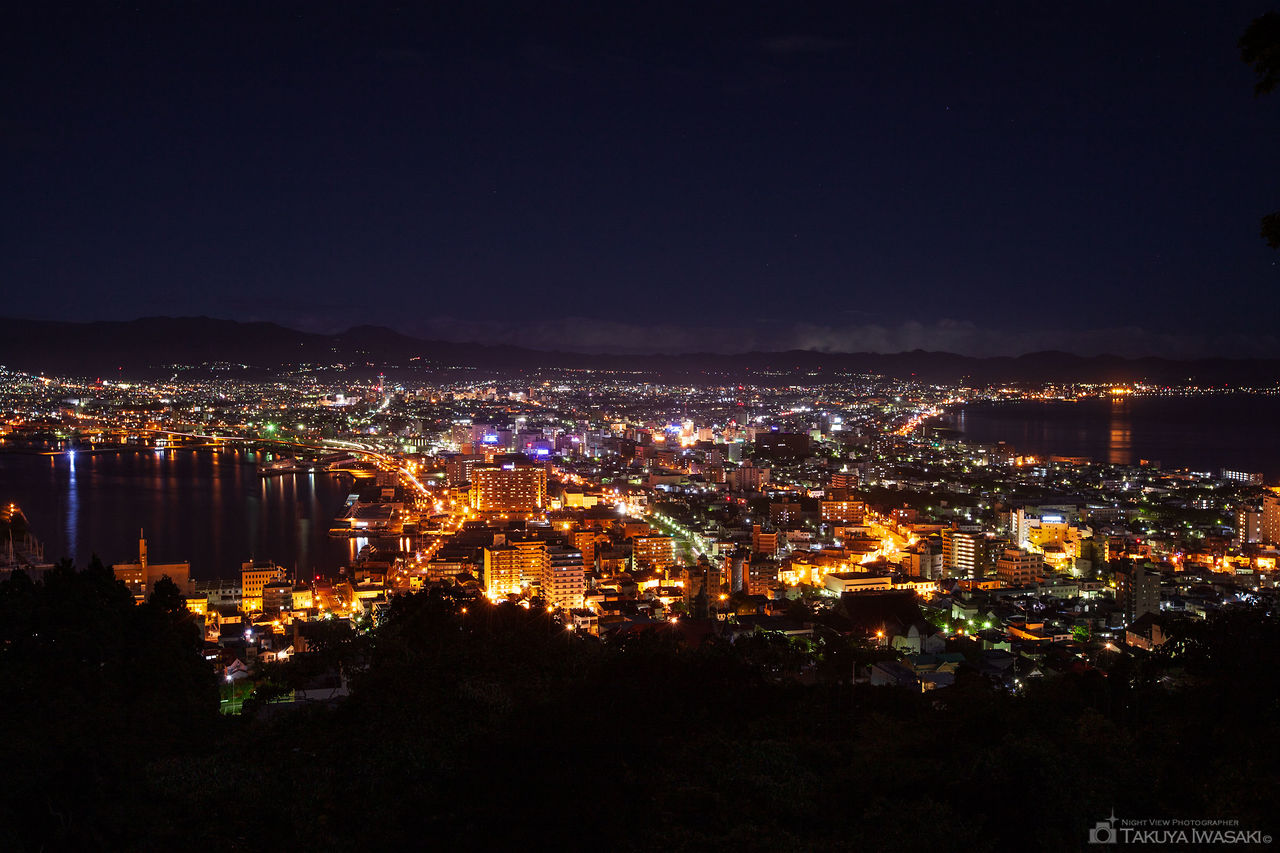函館山観光道路の夜景スポット写真（1）