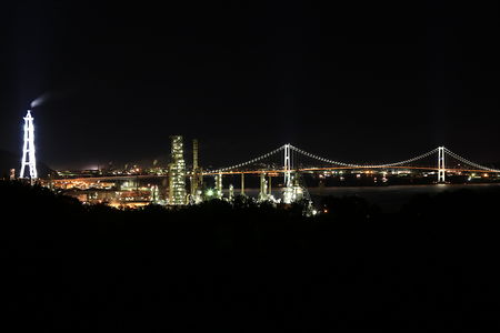 白鳥湾展望台の夜景