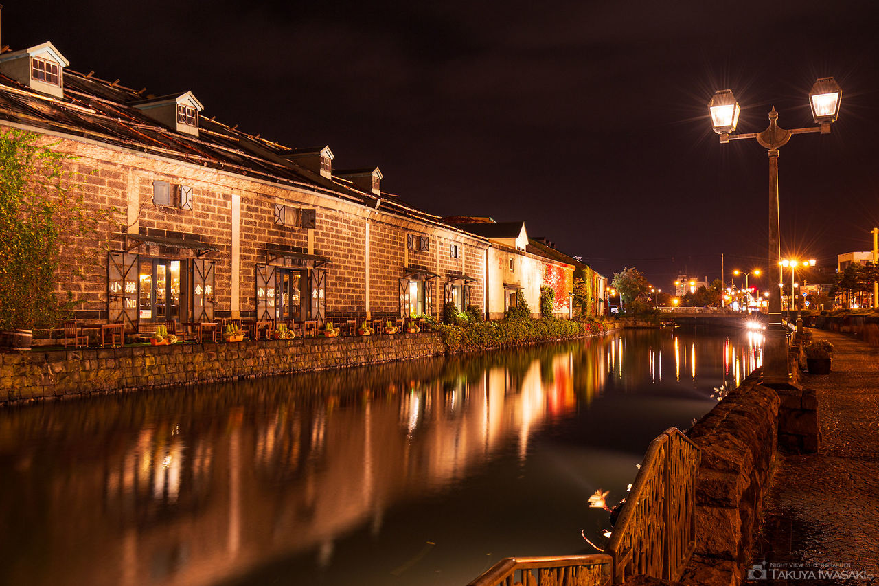 小樽運河の夜景スポット写真（4）