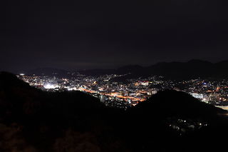 稲佐山登山道路の夜景スポット写真（2）class=