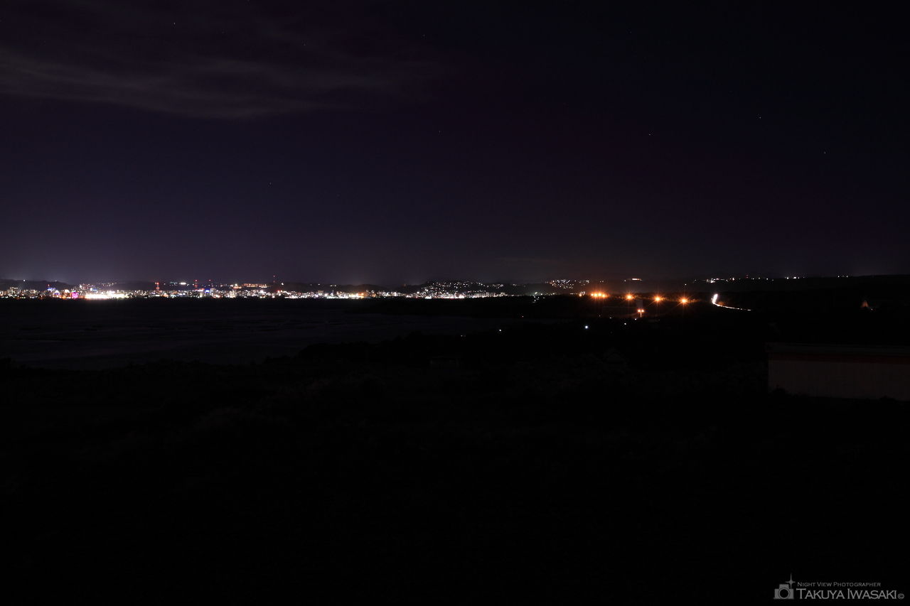 桜島国際火山砂防センター前の夜景スポット写真（1）