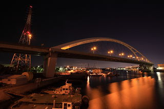 浜寺大橋の夜景スポット写真（1）class=