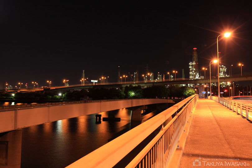浜寺大橋の夜景スポット写真（2）