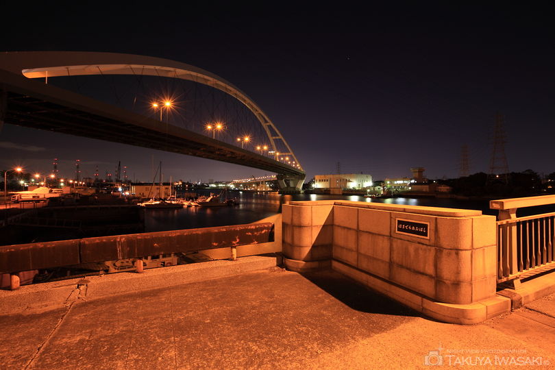 浜寺大橋の夜景スポット写真（4）