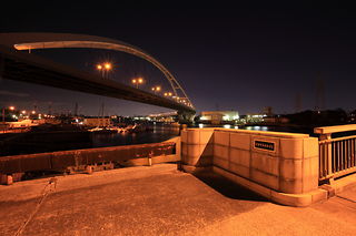 浜寺大橋の夜景スポット写真（4）class=