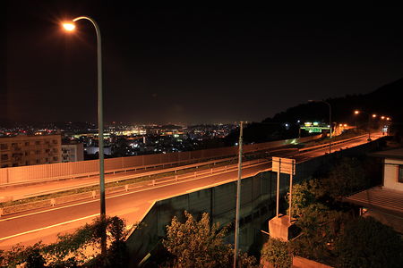 北九州市都市高速道路の夜景
