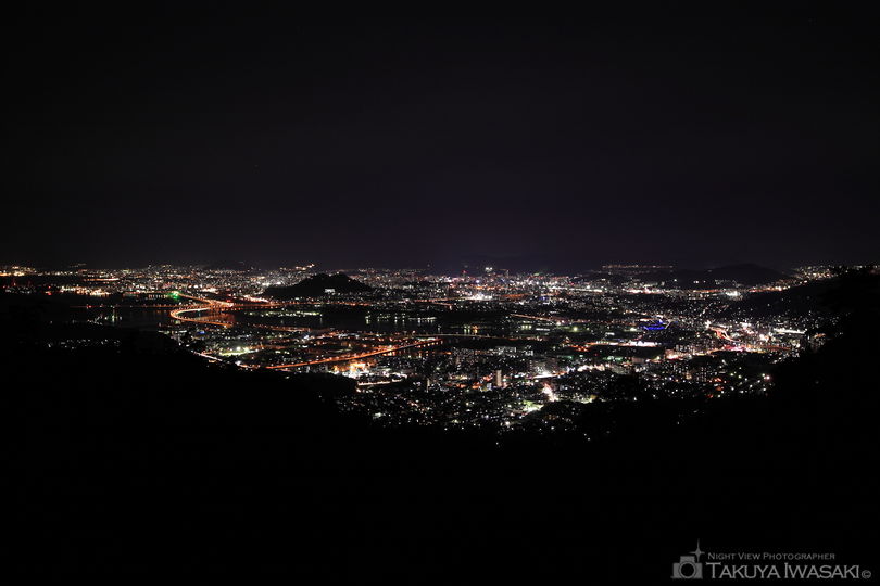 串掛林道の夜景スポット写真（1）