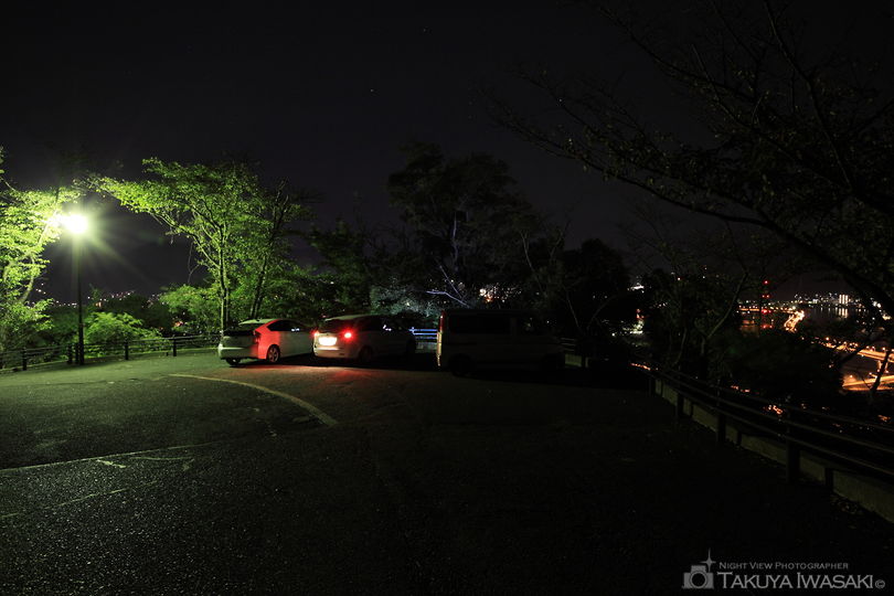 黄金山登山道路の夜景スポット写真（3）