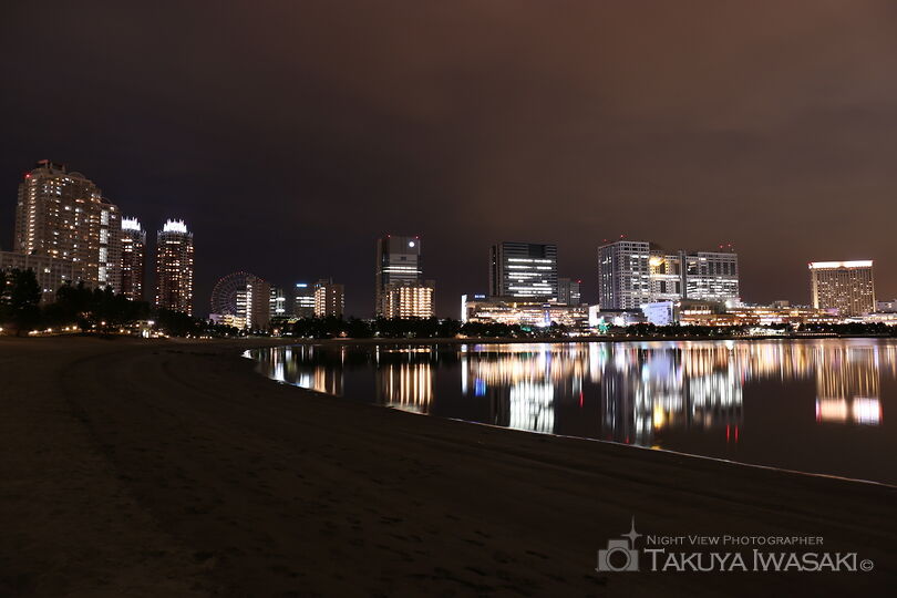 お台場海浜公園・おだいばビーチの夜景スポット写真（2）